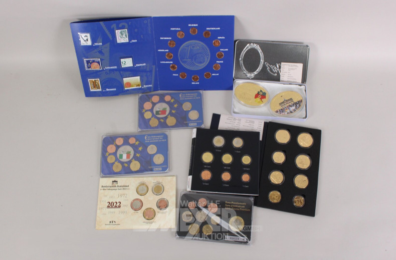 Konvolut Euro-Kursmünzen-Sätze