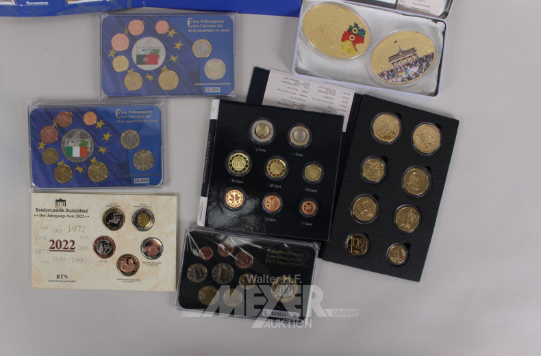 Konvolut Euro-Kursmünzen-Sätze