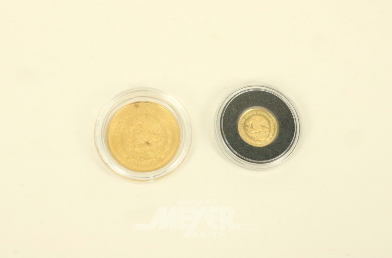 2 Mexiko - Goldmünzen