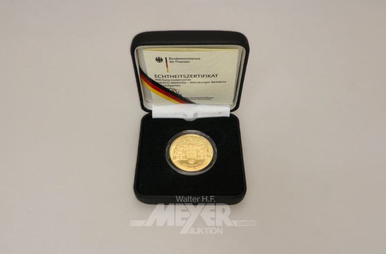 BRD - 100 Euro Würzburger Residenz und Hofgarten 2010, F