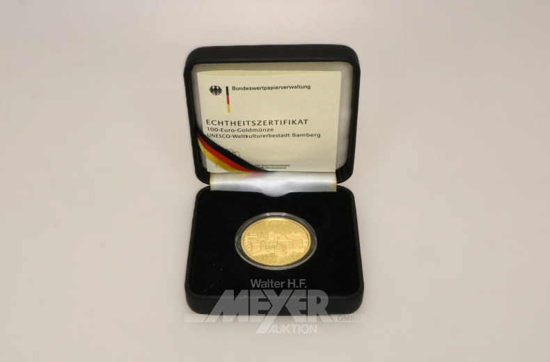 BRD - 100 Euro UNESCO Weltkulturerbe Stadt Bamberg 2004, A