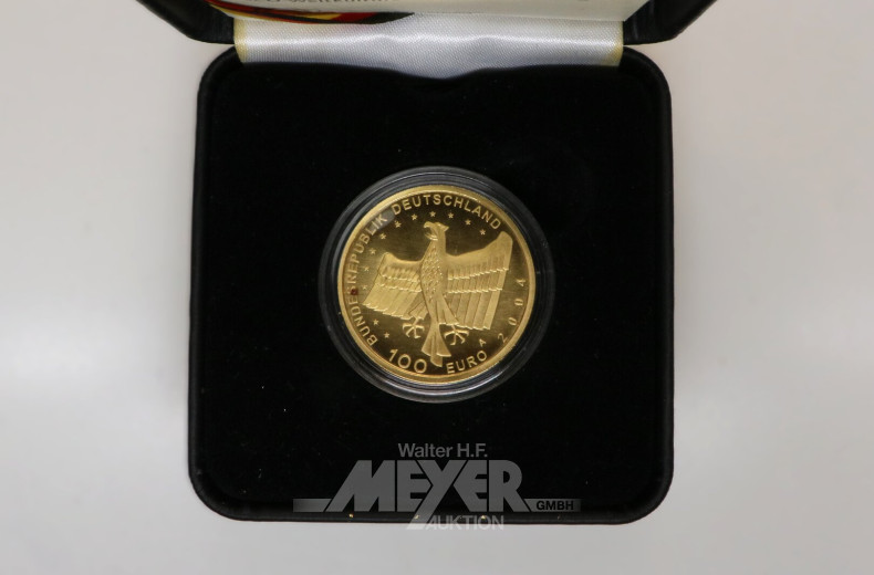 BRD - 100 Euro UNESCO Weltkulturerbe Stadt Bamberg 2004, A