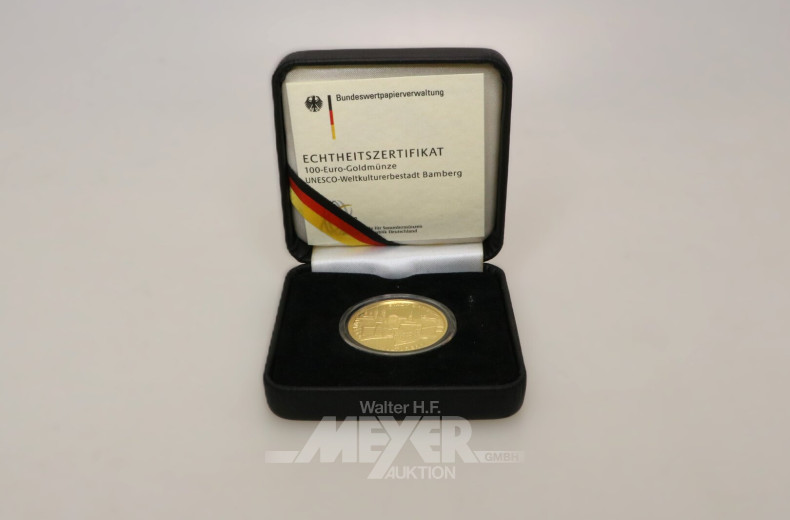 BRD - 100 Euro UNESCO Weltkulturerbe Stadt Bamberg 2004, J