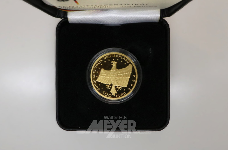 BRD - 100 Euro UNESCO Weltkulturerbe Stadt Bamberg 2004, J