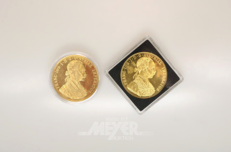 2 Österreich - 4 Dukaten Nachprägung von 1915