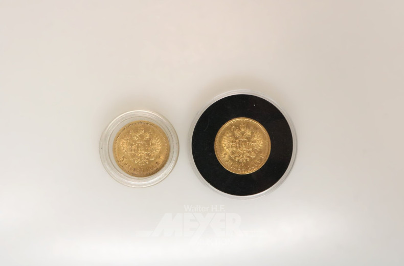 2 Russland - 5 Rubel Nikolai II.