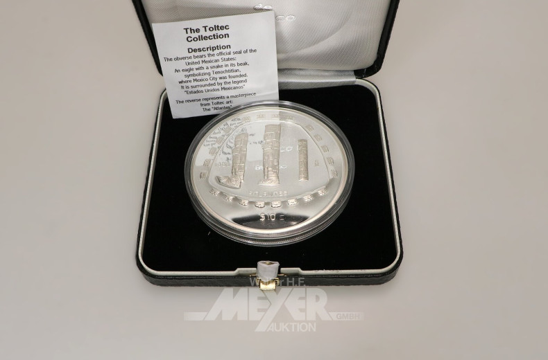 2 Mexiko - 10 Pesos zu 5 Unzen Silber fein
