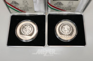 5 Mexiko - Silbermünzen aus 'The Aztec Collection' 1992