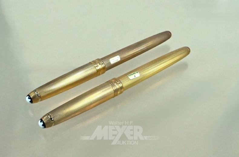 Zwei Meisterstücke vergoldet