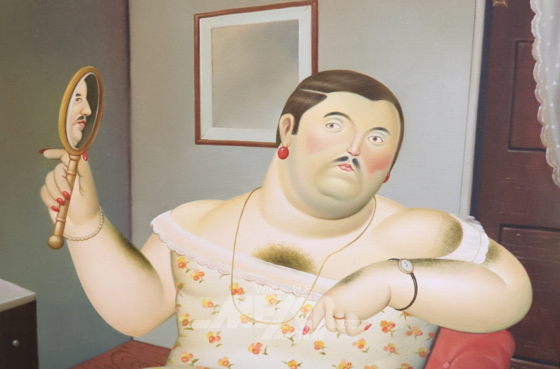 3 Gemälde "Karikaturen", 20er Jahre Stil