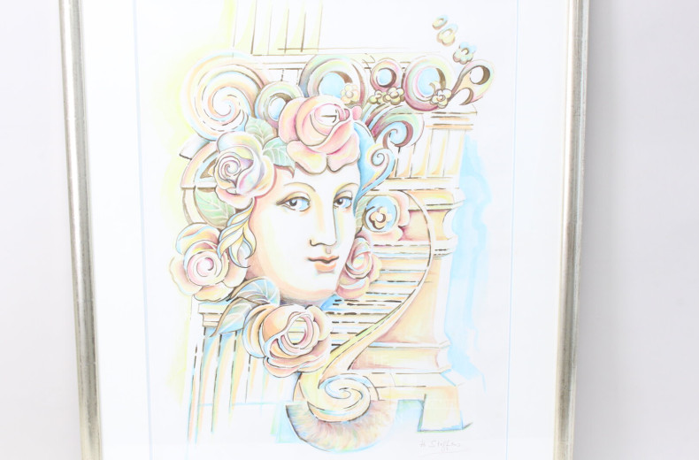 Posten div. Aquarelle und Graphiken "Landschaften, Blumenstlleben, Stadtansichten"