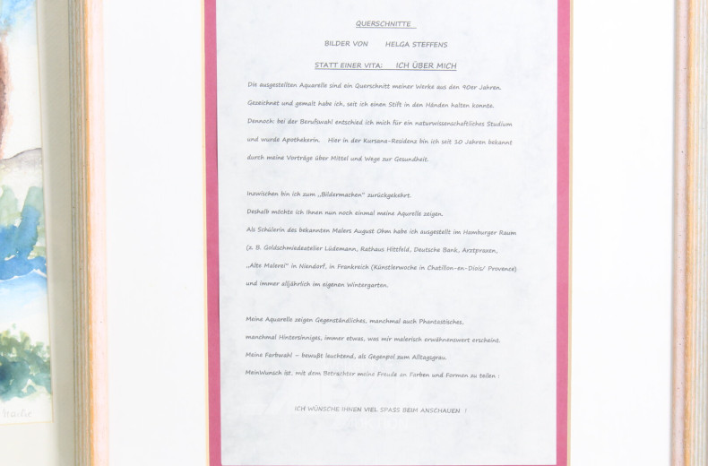 Posten div. Aquarelle und Graphiken "Landschaften, Blumenstlleben, Stadtansichten"