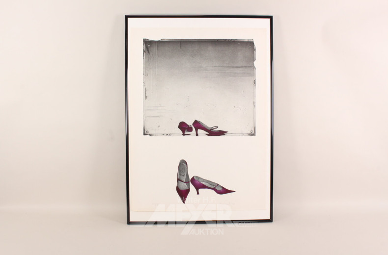 Paar Farbradierungen 'Die Schuhe' und 'Der Koffer'