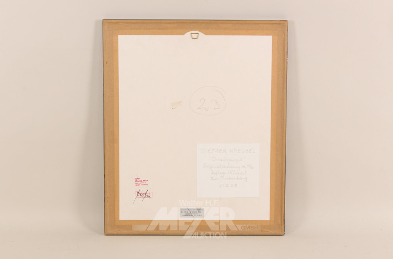 Paar Radierungen 'Ovalspiegel' und 'Kleiner Rückenakt'