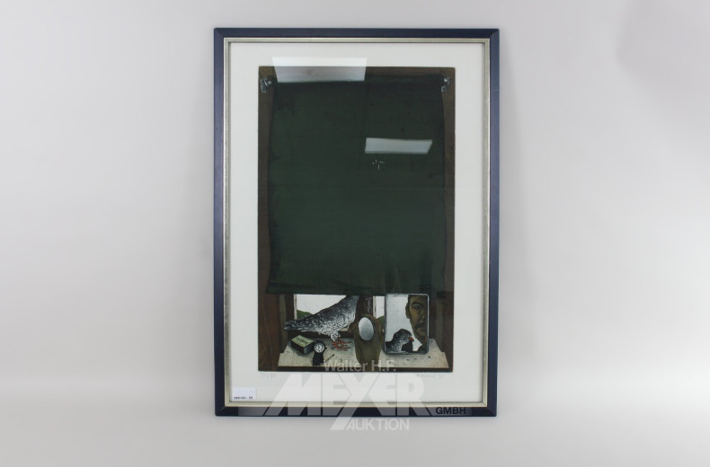 Paar Farbradierungen 'Das Rouleau' und 'Hospiz'