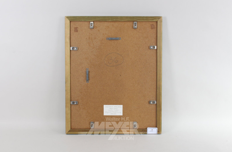 Paar Radierungen 'Die Uhr' und 'Schon spät'