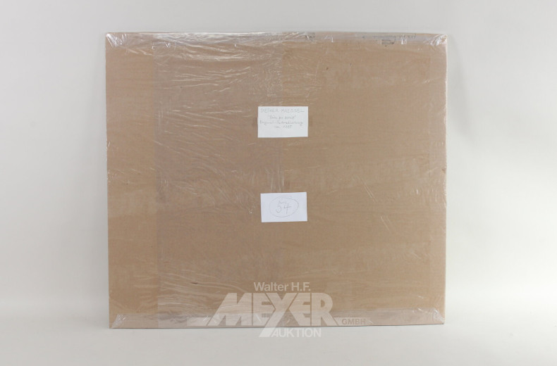 Paar Farbradierungen 'Der Koffer/Hotel Ritz' und 'Reise zu zweit'