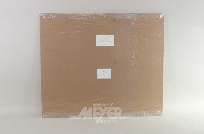 Paar Farbradierungen 'Der Koffer/Hotel Ritz' und 'Reise zu zweit'