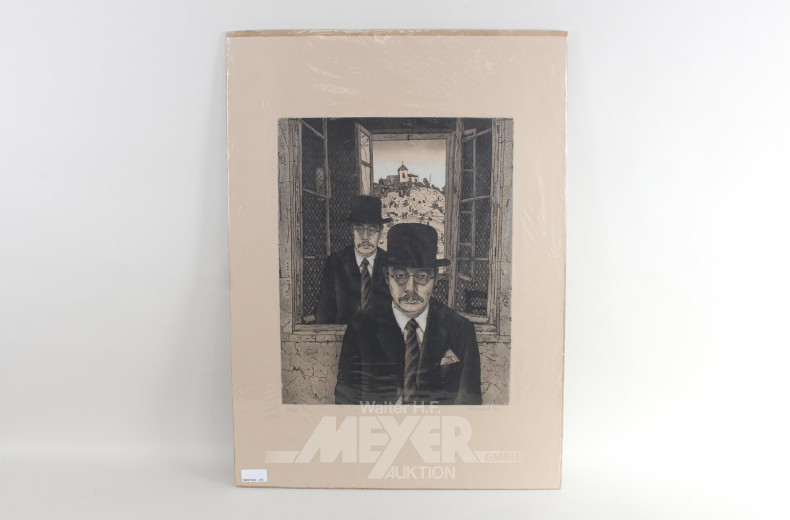 4 Radierungen und Drucke mit Selbstporträts