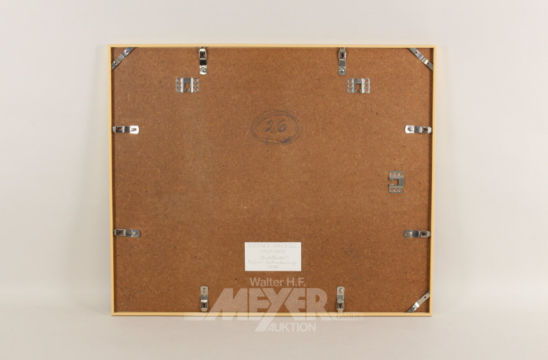 Paar Farbradierungen 'Herbstkoffer' und 'Vogelkoffer'