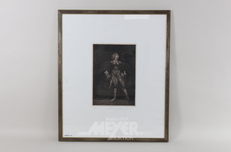 Radierung 'Bordellfigurine'