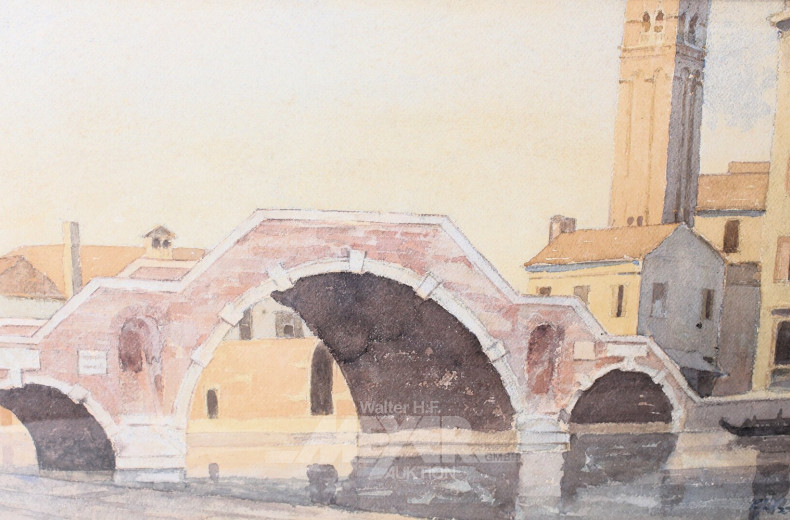 Aquarell " Gondelfahrt in Venedig"