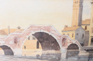 Aquarell " Gondelfahrt in Venedig"