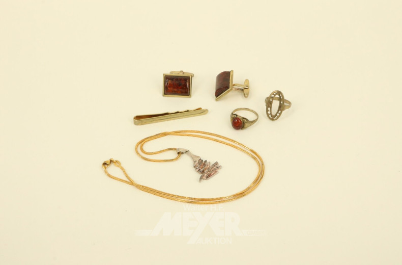 kleines Konvolut 333er Gelbgold-Schmuck: