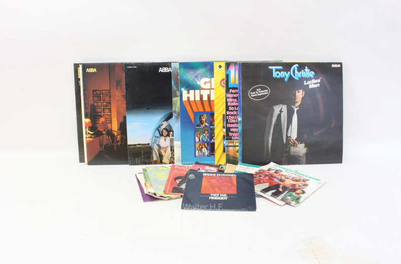 Posten LP´s und Singles, ca. 40 Stück