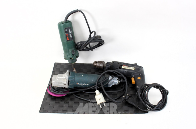 6 versch. Handmaschinen best. aus: Stichsäge, Schlagbohrmaschinen, Dreieckschleifer, etc.