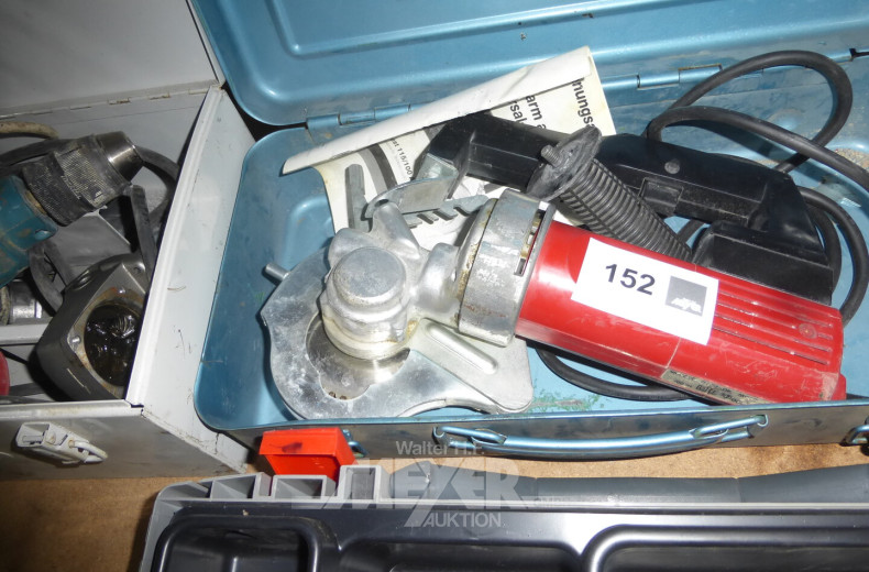 3 div. Handmaschinen; Elektr. Universal-Trennfräse,  Bohrmaschine, Winkelschleifmaschine, defekt