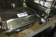 2 Chafing-Dishes / Tischrechauds, Edelstahl