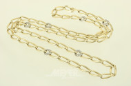 lange Kette mit WG-Zwischengliedern, besetzt mit ca. 36 kl. Brillanten