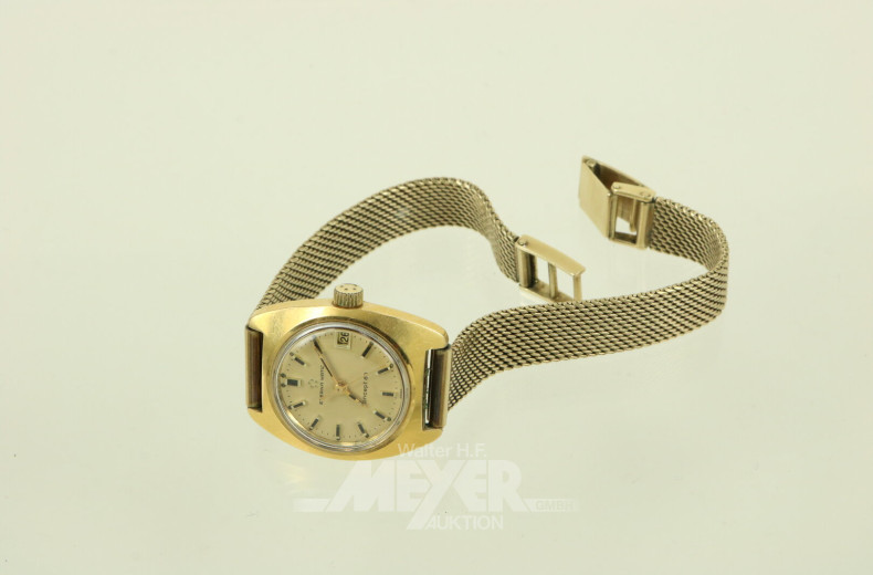 Damenarmbanduhr, vergoldet