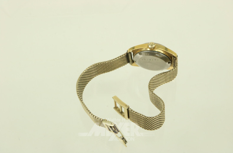 Damenarmbanduhr, vergoldet