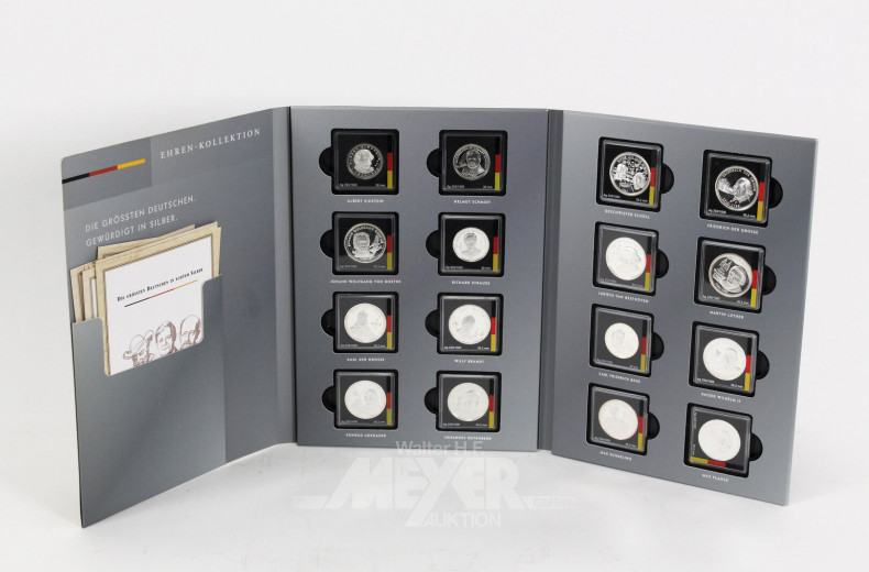 Album Ehren-Kollektion 'Die größten Deutschen in Silber'