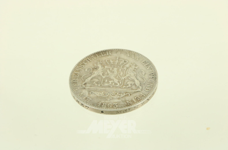 Nassau 1 Vereinsthaler Herzog Adolph 1863