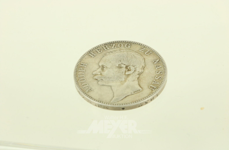 Nassau 1 Vereinsthaler Herzog Adolph 1863