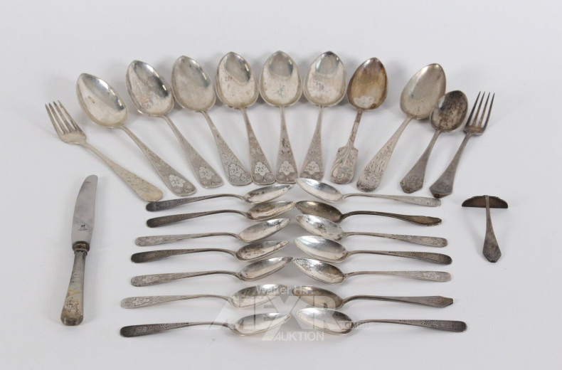 Posten Silberbesteckteile
