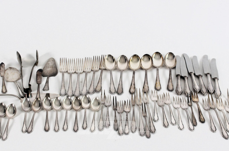 Posten versilberte Besteckteile