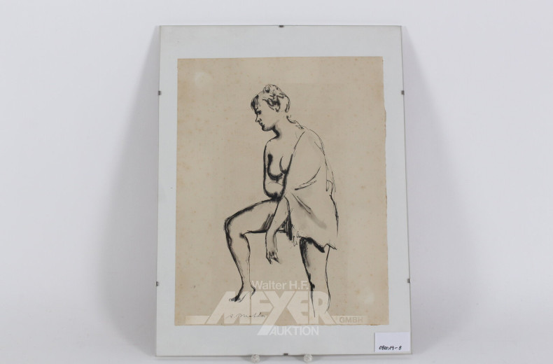 Radierung "Weibl. Akt"
