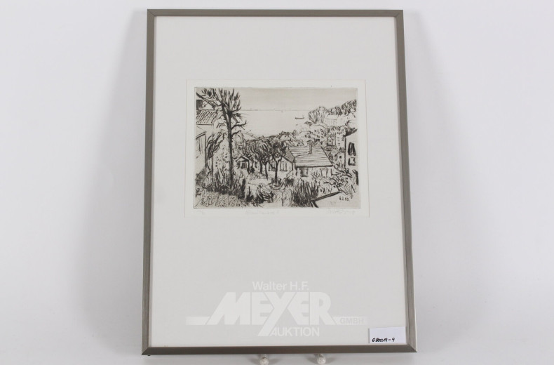 Radierung "Blankenese", Nr. 11/30