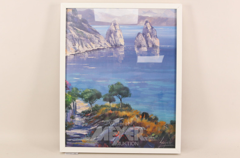 Paar Drucke 'Siesta' und 'Golf von Policastro'