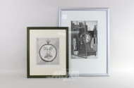 Paar Radierungen 'Die Uhr' und 'Schon spät'