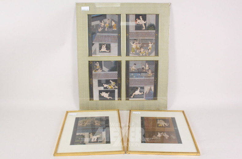 3 versch. Kamasutra-Bilder