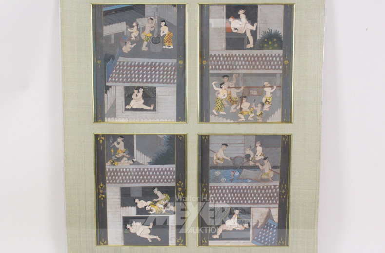 3 versch. Kamasutra-Bilder