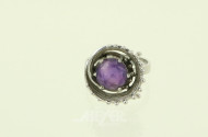Ring, besetzt mit 1 Amethyst im Brillantschliff