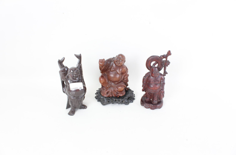 3 "Happy Buddha"-Figuren