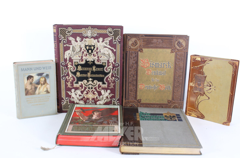 Gr. Posten antiquarischer Bücher und Bildbände