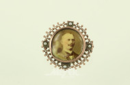 antike Foto-Brosche